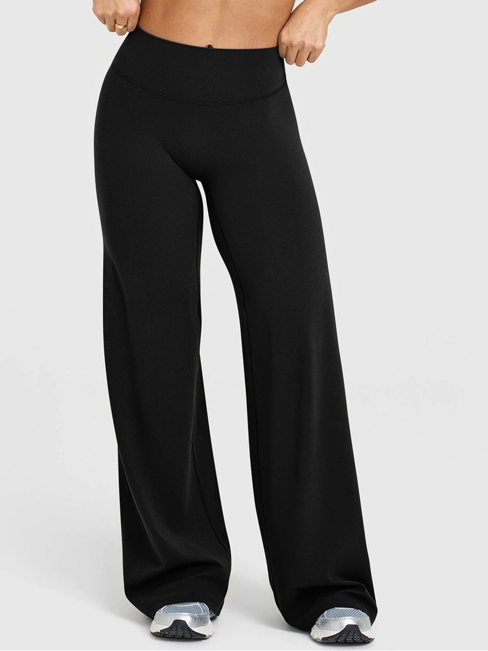 OQQ High-Waisted Wide-Leg Yoga Pants-NWOT